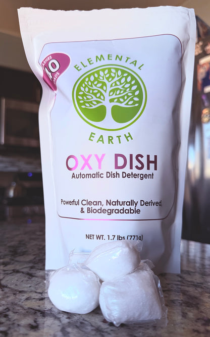 Elemental Earth Oxy Dishwasher Detergent – Eco Friendly Oxygen Dish Cleaner